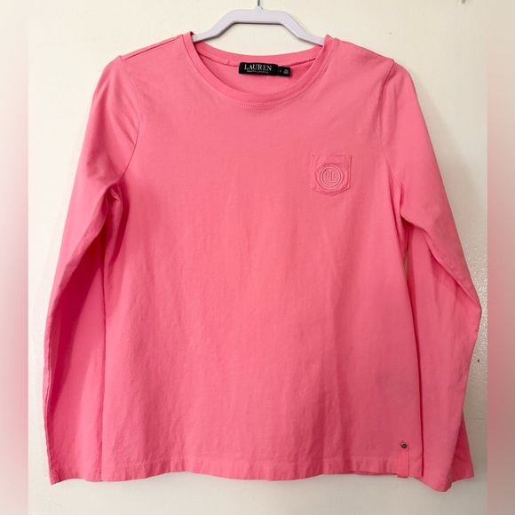 Ralph Lauren Tops - Ralph Lauren| Pink long sleeve monogram shirt